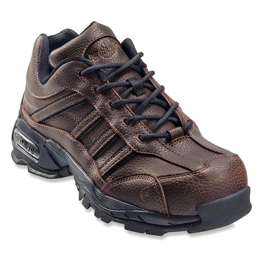 Nautilus 4671 Women's Soft Toe ESD Safety Oxford Shoes - Brown Size 6 D - Slip Resistant Work Shoes for Nurses, Warehouse & Industrial Workers