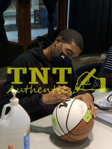 Jimmy King Autographed Michigan Wolverines Block M Basketball - Signed NCAA Collectible for Fans, Memorabilia & Sports Decor | Perfect for Game Rooms, Man Caves & Gifts