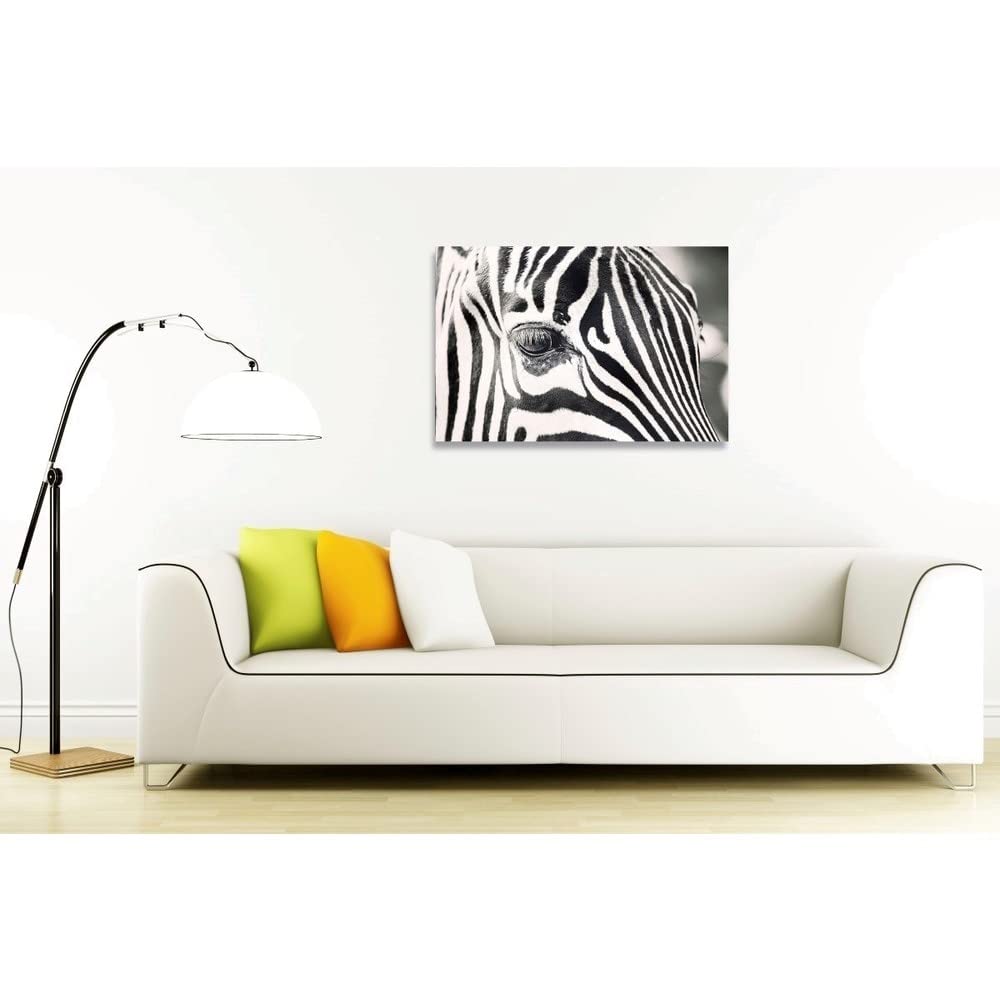 Oliver Gal Artist Co. Natural Stripes Animal Wall Art Canvas Print - 45x30 Inches Black & White Modern Home Decor | Perfect for Living Room, Bedroom & Office