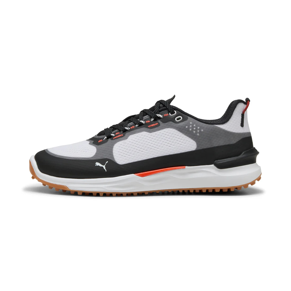 Puma Ignite Elevate X Spikeless Golf Shoes for Men - White/Black - Comfortable & Durable Spikeless Golf Shoes for Driving Range & Course Play