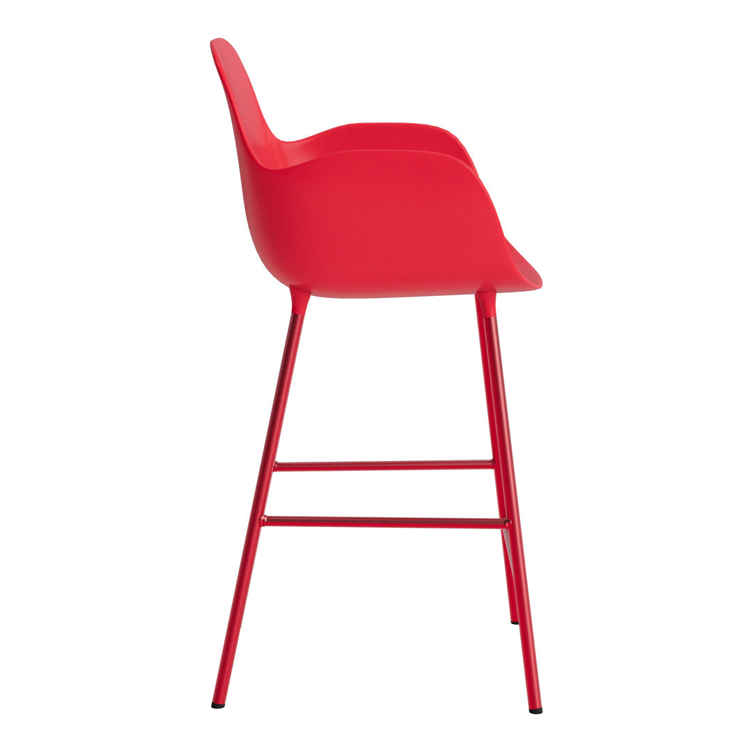 Modern Form Counter Armchair - Stylish Bar Stool for Kitchen Island, Breakfast Nook & Home Bar - Adjustable Height & Comfortable Seating for Dining & Entertaining