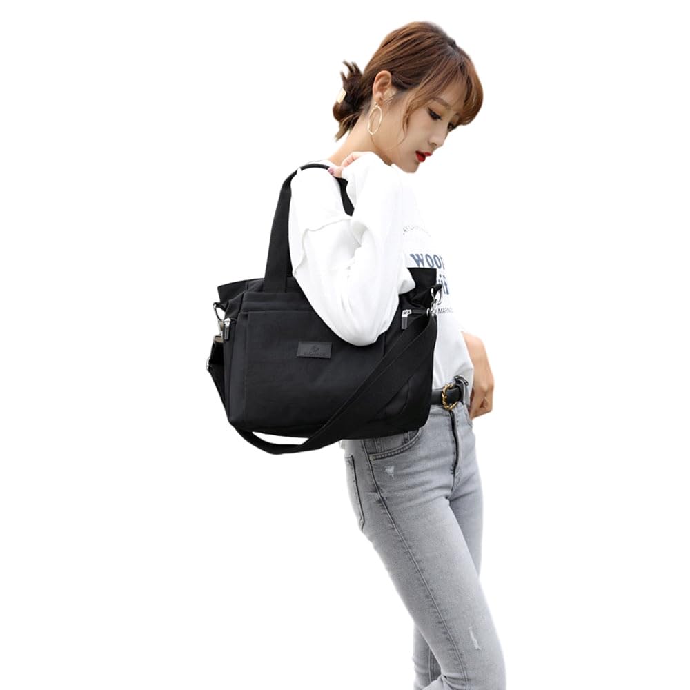 Trawila Women's Nylon Tote Bag - Large Shoulder Handbag for Work & Travel