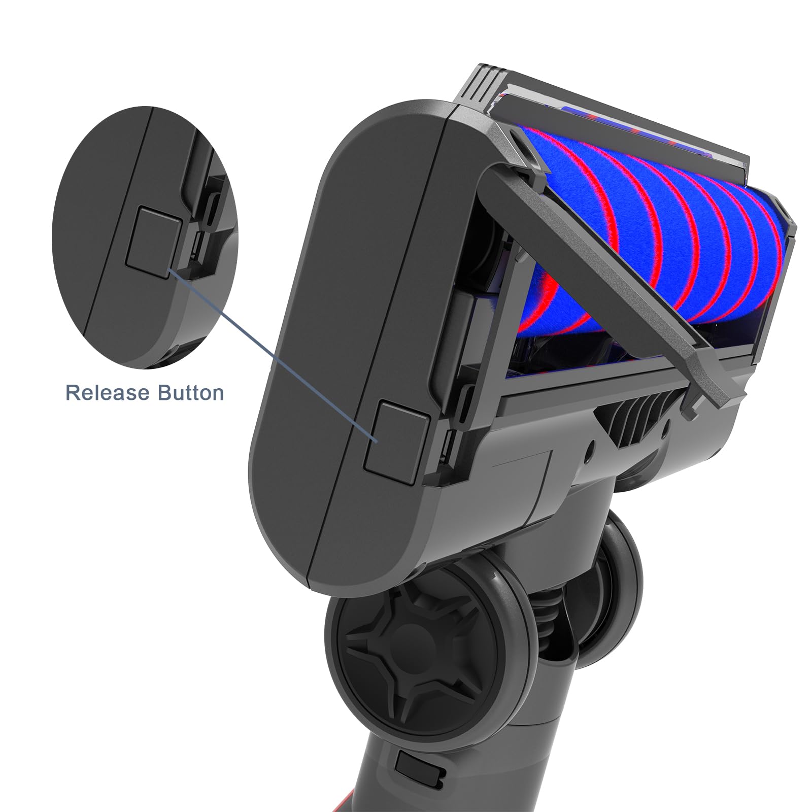 Upgraded Hardwood Floor Vacuum Attachments with LED Headlights for Dyson V7 V8 - Replacement Motorhead, Soft Roller & PP Bristle Motorized Brush Accessories for Marble, Carpet, Rug Cleaning - Perfect for Pet Hair, Dust & Deep Cleaning in Homes & Offices