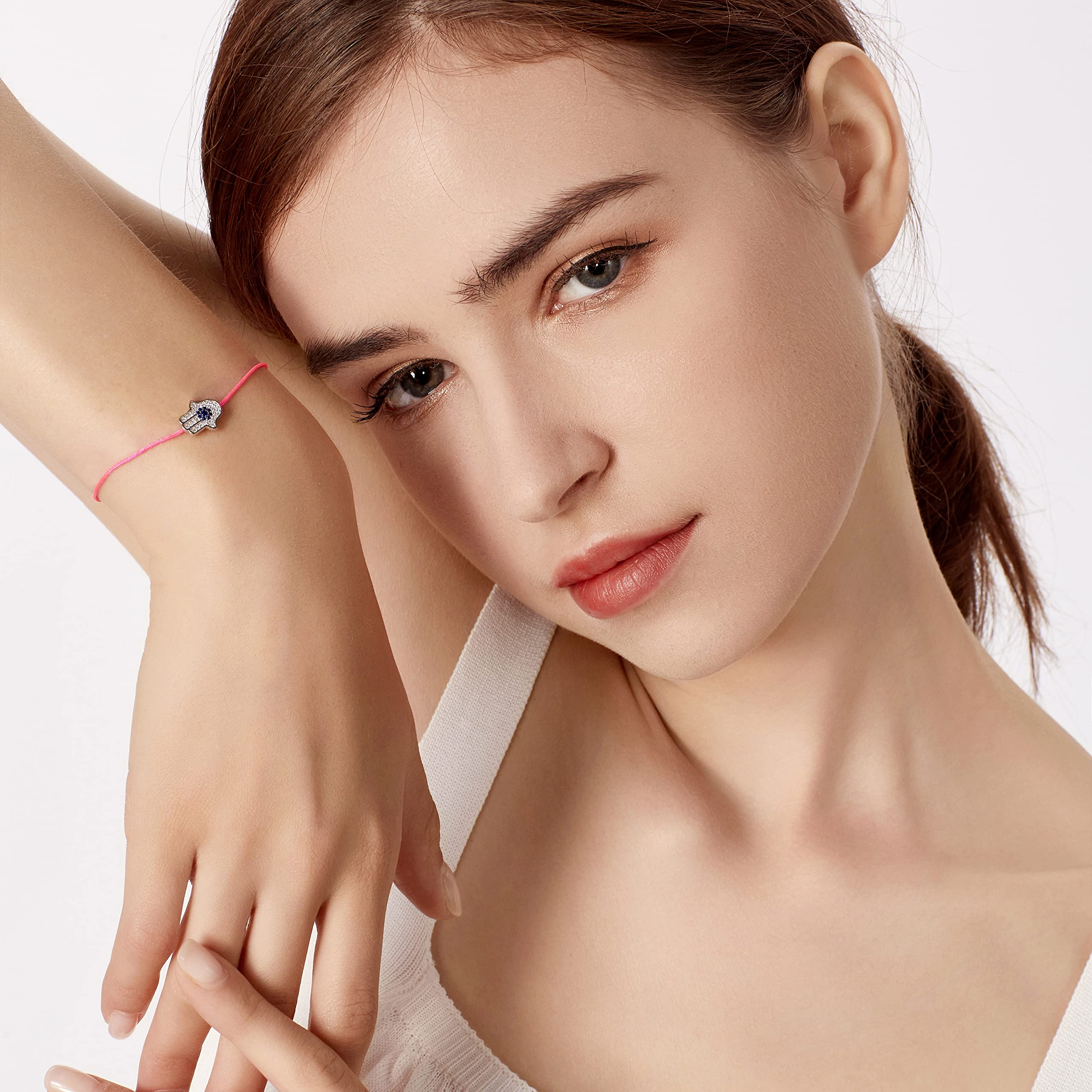 925 Sterling Silver Bracelet for Women - Lucky Red Thread Rope Bracelet with Charm | Birthday Gift for Her, Teen Jewelry | Perfect for Everyday Wear, Special Occasions & Spiritual Protection