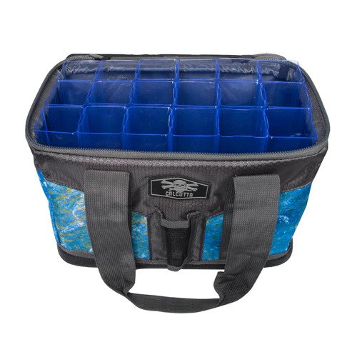 Calcutta Squall Jig Tube Bag in Mossy Oak Shoreline Camo - Durable Fishing Tackle Storage for Saltwater & Freshwater Anglers - Perfect for Boat, Kayak and Shore Fishing Trips