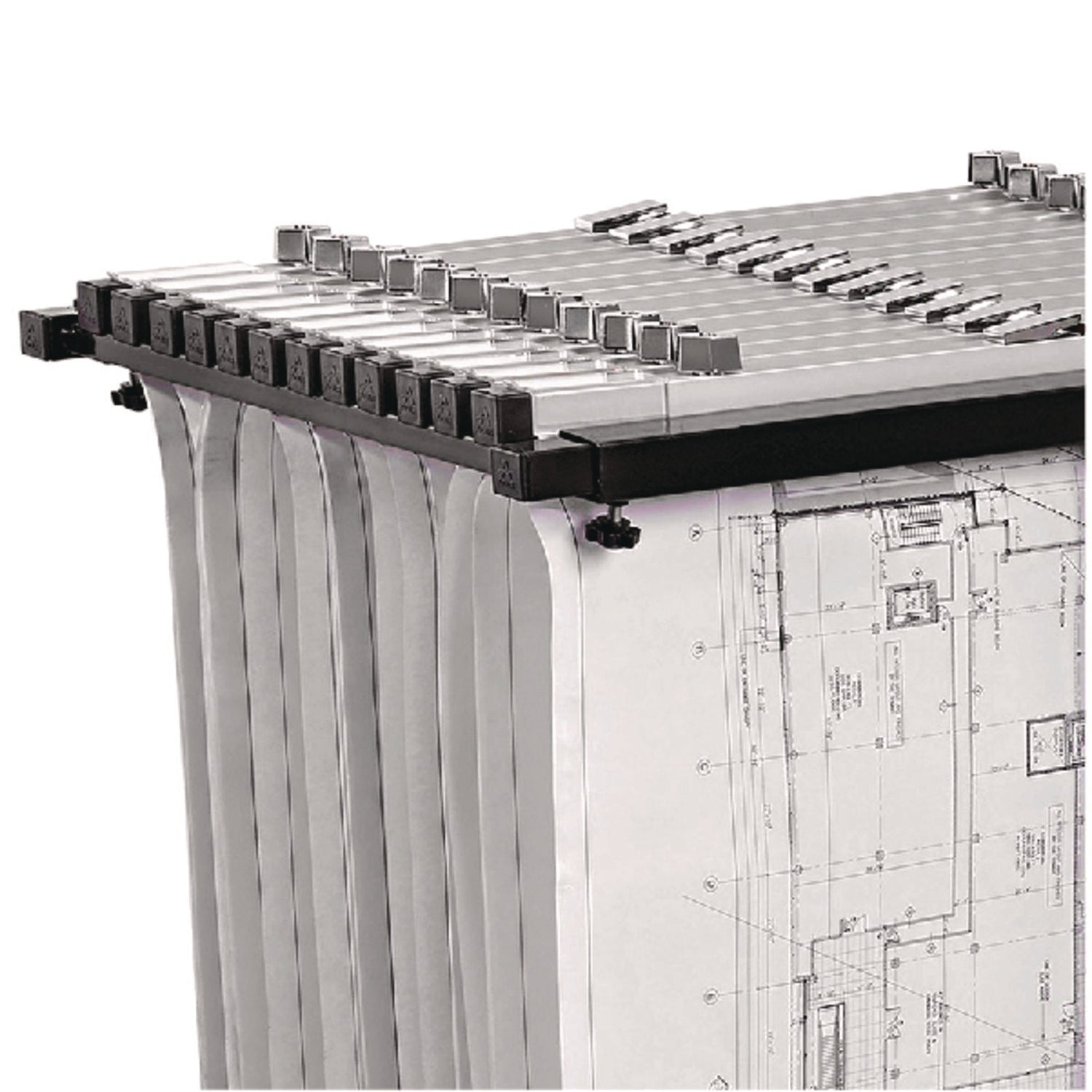 AdirOffice Steel Blueprint Storage Cabinet - Vertical Plan Center for Documents 15x27 to 47.25x57 Inches - Black | Office Organization & Architectural Drawing Storage Solution