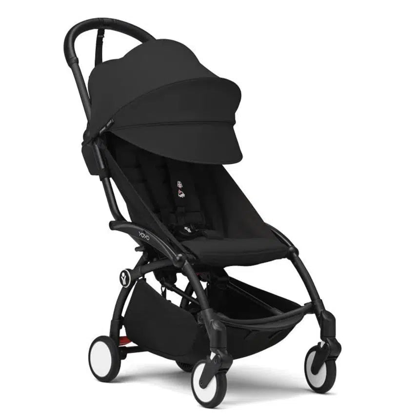 Stokke YOYO 3 Lightweight Baby Stroller for Ages 6+ Months - Black Frame & Black Fabric - Compact Foldable Travel Stroller for Airplanes, City Walks & Everyday Use
