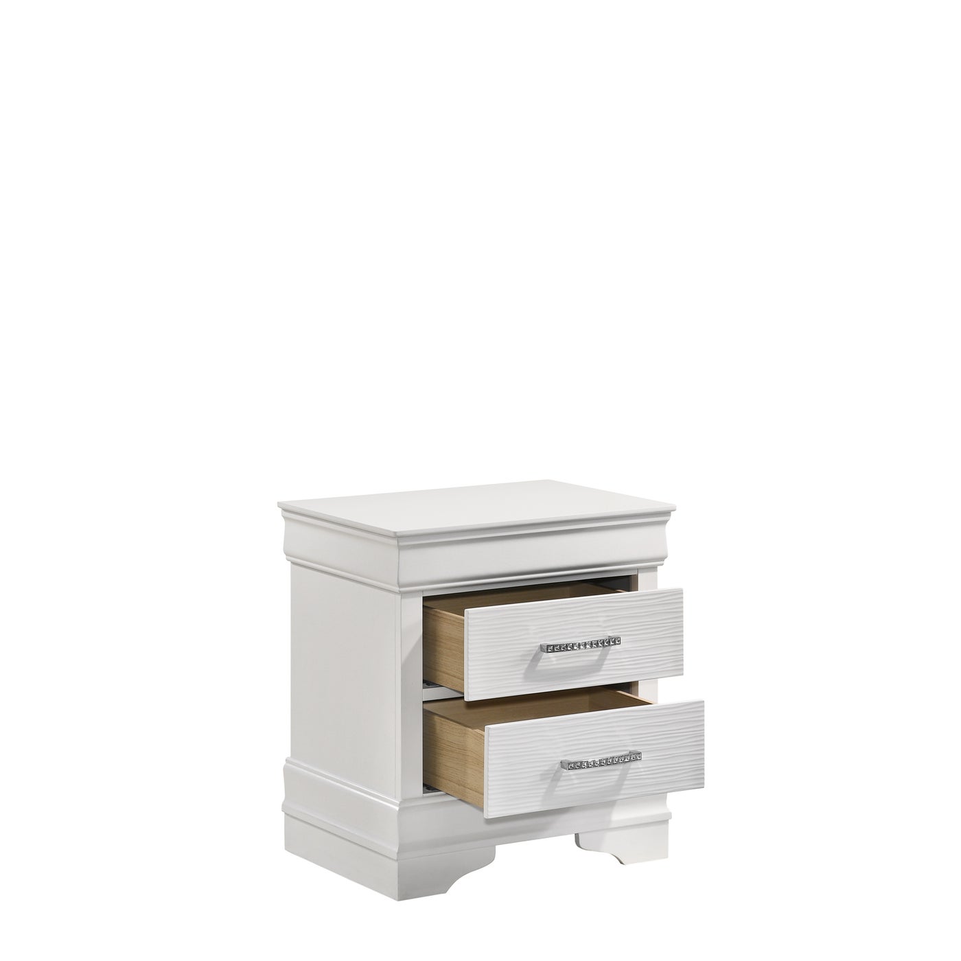 Brooklyn White Collection Nightstand - Modern Bedside Table with Drawer for Bedroom, Living Room & Office - Stylish Storage Solution for Home Decor