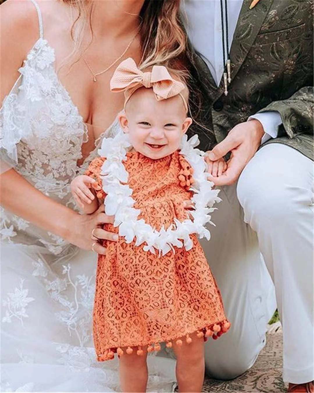 Little Baby Girls Elegant Lace Dresses | Kids Hollow Out Sleeveless Party Princess Dress | Summer Clothes for Weddings, Birthday Parties & Special Occasions