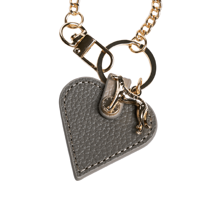 Genuine Sand Leather Heart Bag Charm - Elegant Keychain for Handbags, Backpacks & Gifts | Perfect for Valentine's Day, Anniversaries & Everyday Accessories