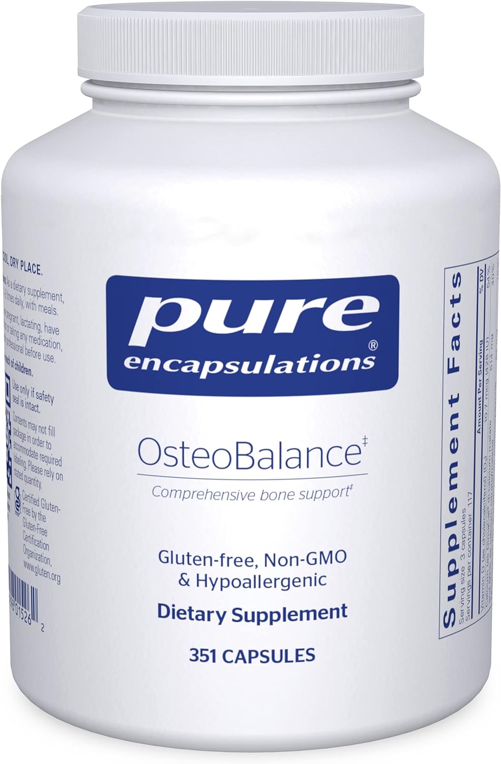 Pure Encapsulations OsteoBalance - Calcium, Magnesium & Vitamin D3 Supplement for Bone Health | Supports Strong Bones & Joints | Ideal for Adults & Seniors