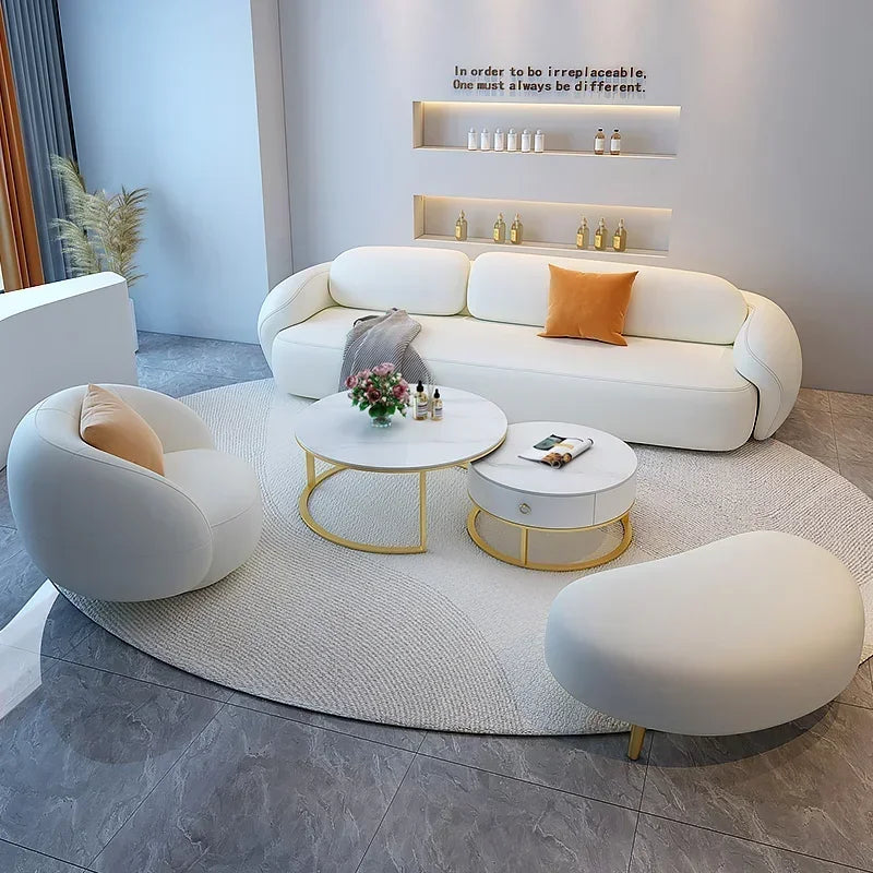 Elegant Minimalist Puff Sofa - Modern Comfortable Lounge Chair for Living Room, Bedroom & Office | Perfect for Small Spaces, Reading Nook & Relaxation