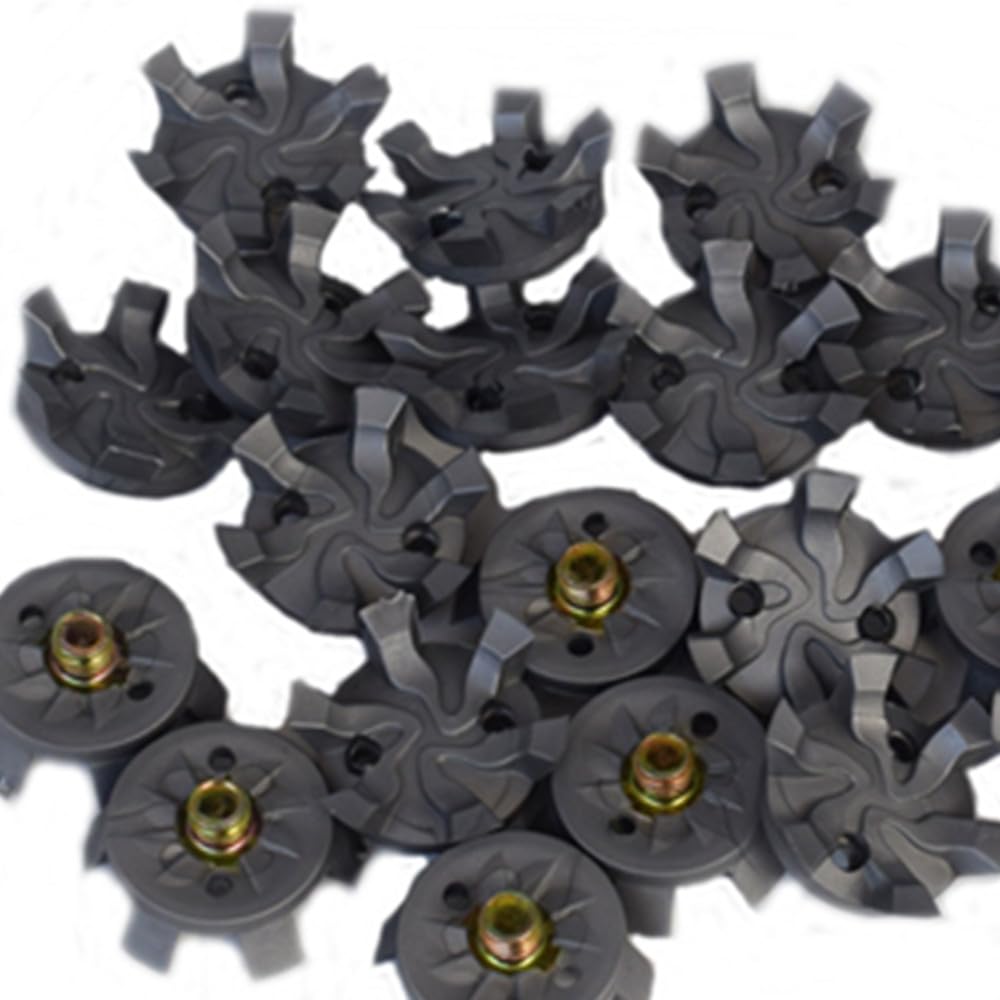 CuiCanfla 20-Piece Golf Shoe Spikes Set - Metal Screw Studs & Rubber Cleats with Removal Tool | Anti-Skid Replacement Spikes for Golf Shoes | Perfect for Wet Grass & Course Conditions