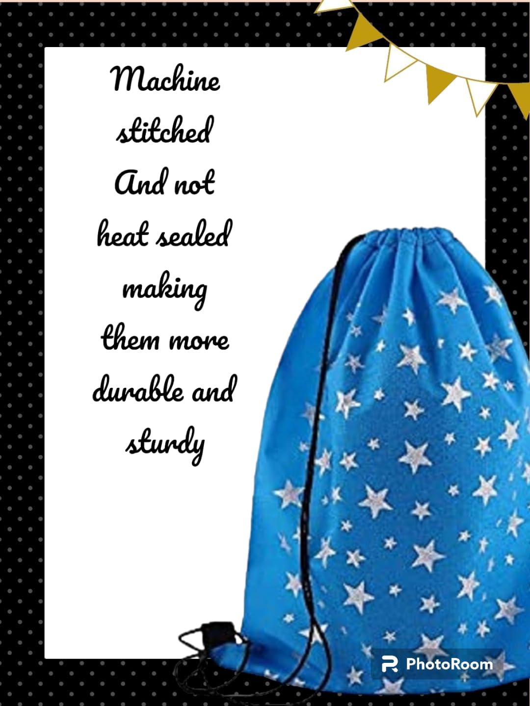 Demoda 10-Piece Drawstring Backpack Bags for Kids & Adults - Lightweight & Durable for Outings, Picnics, Birthday Party Favors, School Events & Travel - Blue