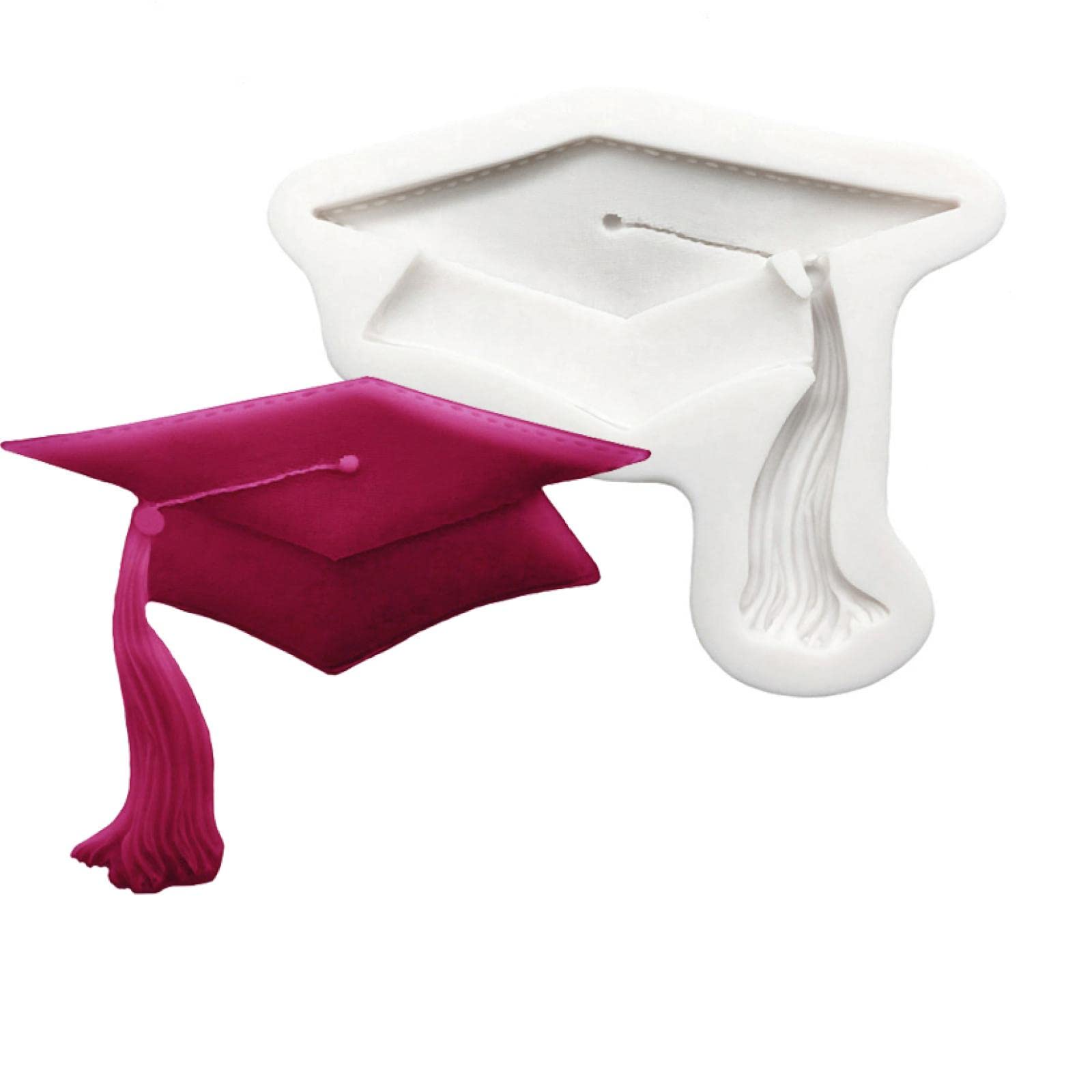 Graduation Cap Chocolate Molds - Fondant Cake Decorating Tools for Cupcakes, DIY Baking Supplies - Perfect for Graduation Parties, Birthday Cakes & Home Baking Decorations