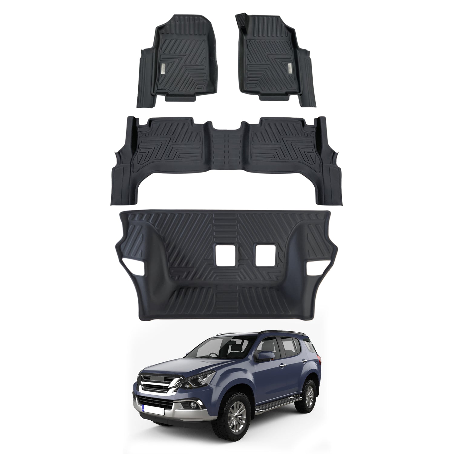 5D Custom Fit Car Floor Mats for ISUZU MUX MU-X (2013-2021) - All-Weather Protection, Non-Slip Design - Perfect for Off-Road, Daily Commute & Family Road Trips