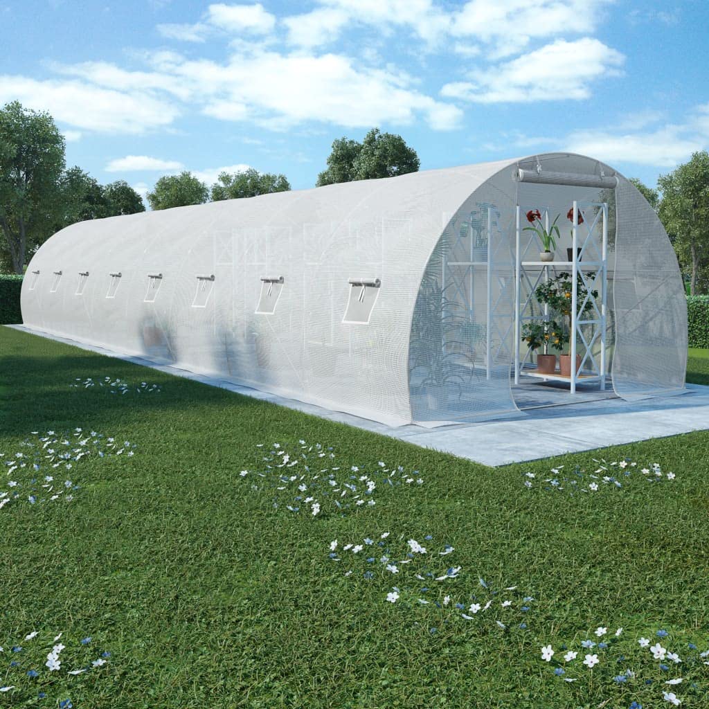 Large Heavy Duty Walk-in Greenhouse for Outdoor Gardens & Backyards - 387.5ft² Steel Frame Tunnel Greenhouse (472.4