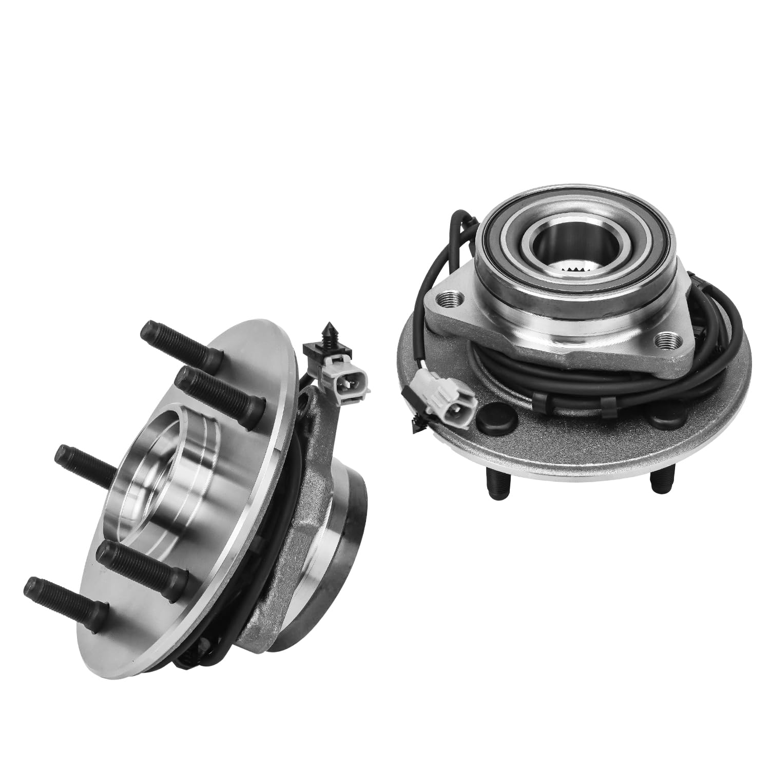 Detroit Axle - 4WD Front 2-Piece Wheel Bearing Hub Assembly Replacement for 2000-2001 Dodge Ram 1500 - Perfect for Off-Roading, Towing & Heavy-Duty Use