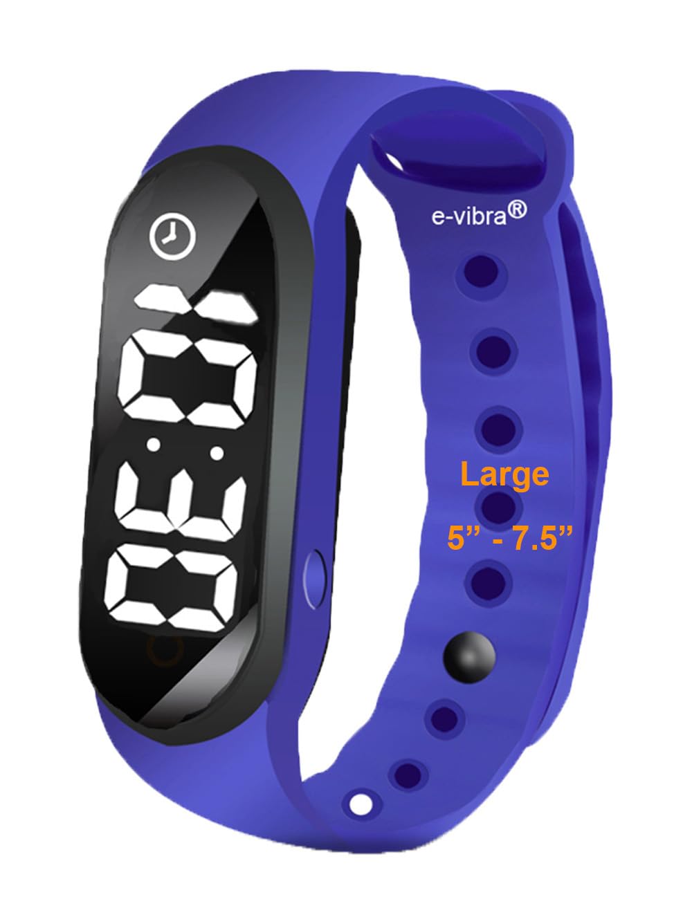 8 Alarm Vibrating Watch with Timer - Silent Medical Reminder for Seniors & Medication - 8 Daily Alarms, Large Royal Blue - Perfect for Hearing Impaired, Nurses, and Daily Medication Tracking