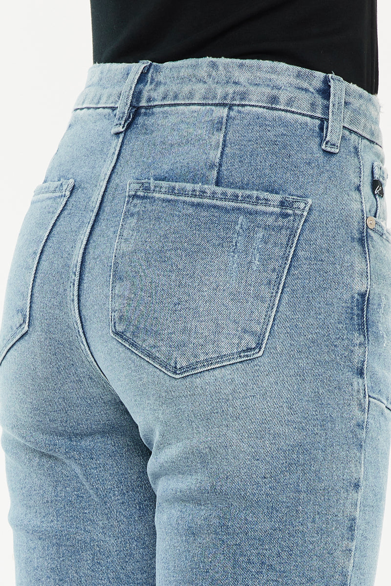 Hawthorne High Rise Flare Jeans for Petite Women - Comfortable Stretch Denim Pants for Casual & Office Wear