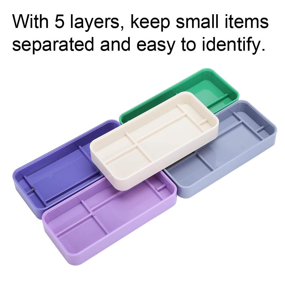 5 Layer Plastic Watch Parts Screw Storage Box - Durable Watchmaker Tool Organizer for Repair Tools, Jewelry Beads & Craft Supplies | Perfect for Watch Repair Shops, DIY Jewelry Making & Small Parts Organization