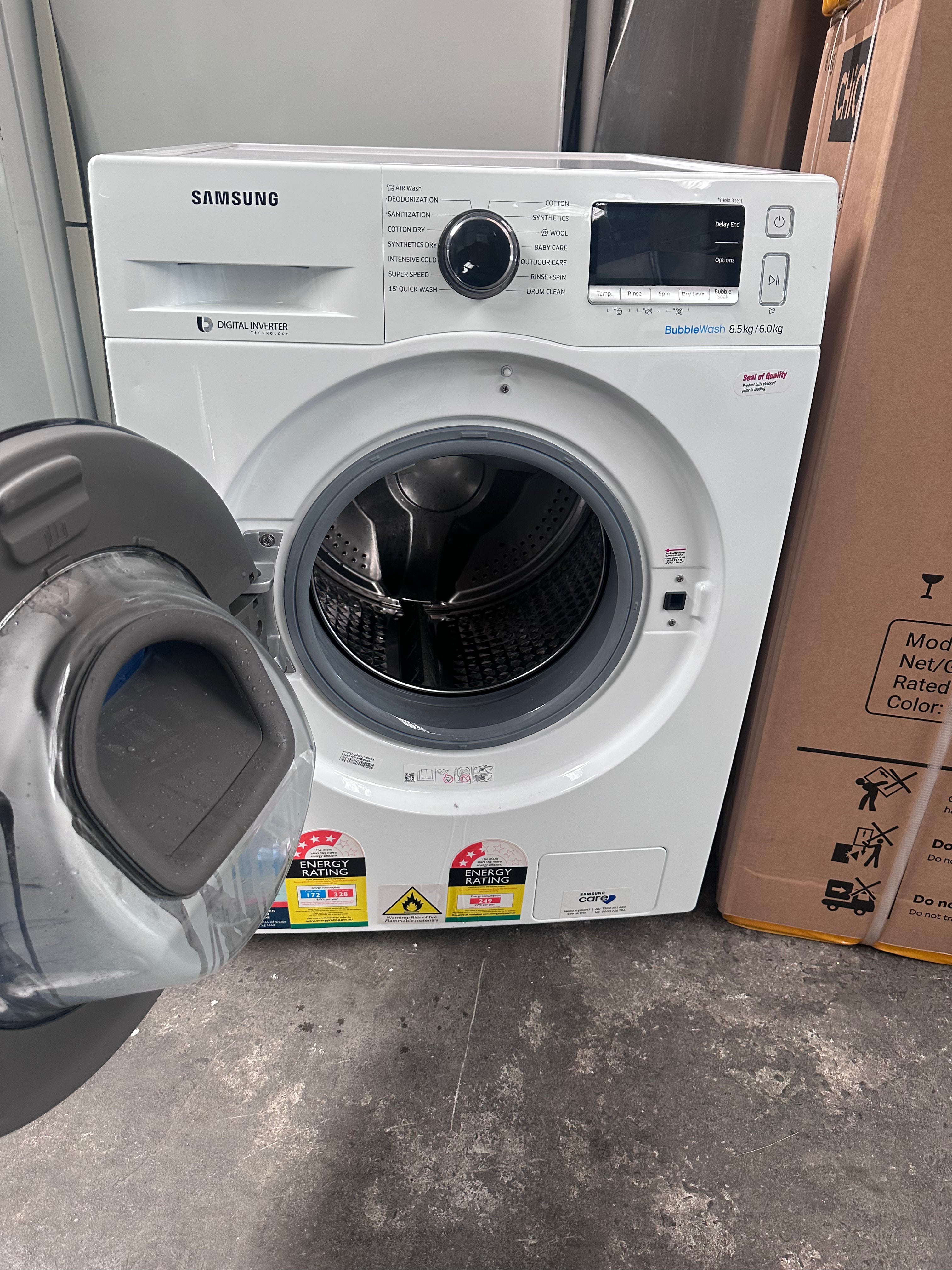 Samsung 8.5kg/6kg AddWash Front Load Washer Dryer Combo - Certified Refurbished | Eco-Friendly Laundry Solution for Apartments & Small Homes | Fast Spin & Steam Wash Technology