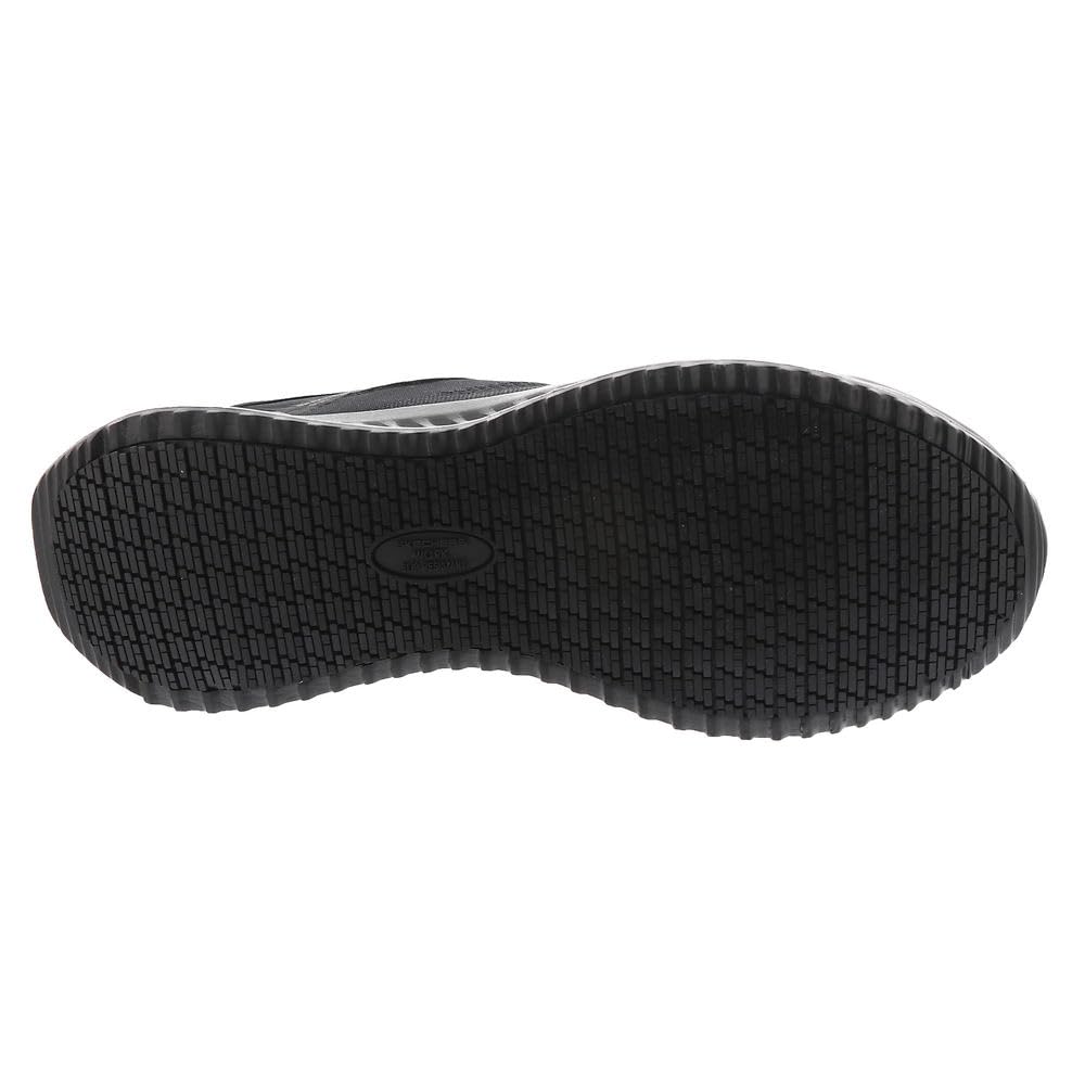 Skechers Men's Hands Free Slip-On Work Shoes with Composite Toe - Black, Size 10 Wide | Comfortable Safety Shoes for Construction, Warehouse & Industrial Work