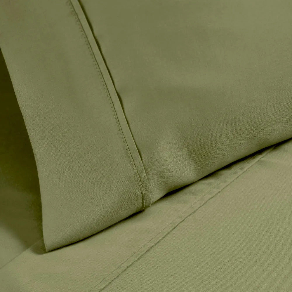 Premium 1200 Thread Count Cotton Blend 2-Piece Solid Pillowcase Set - Ultra Soft & Breathable Bedding for Side Sleepers & Hot Sleepers - Perfect for Master Bedroom, Guest Room & Luxury Hotels