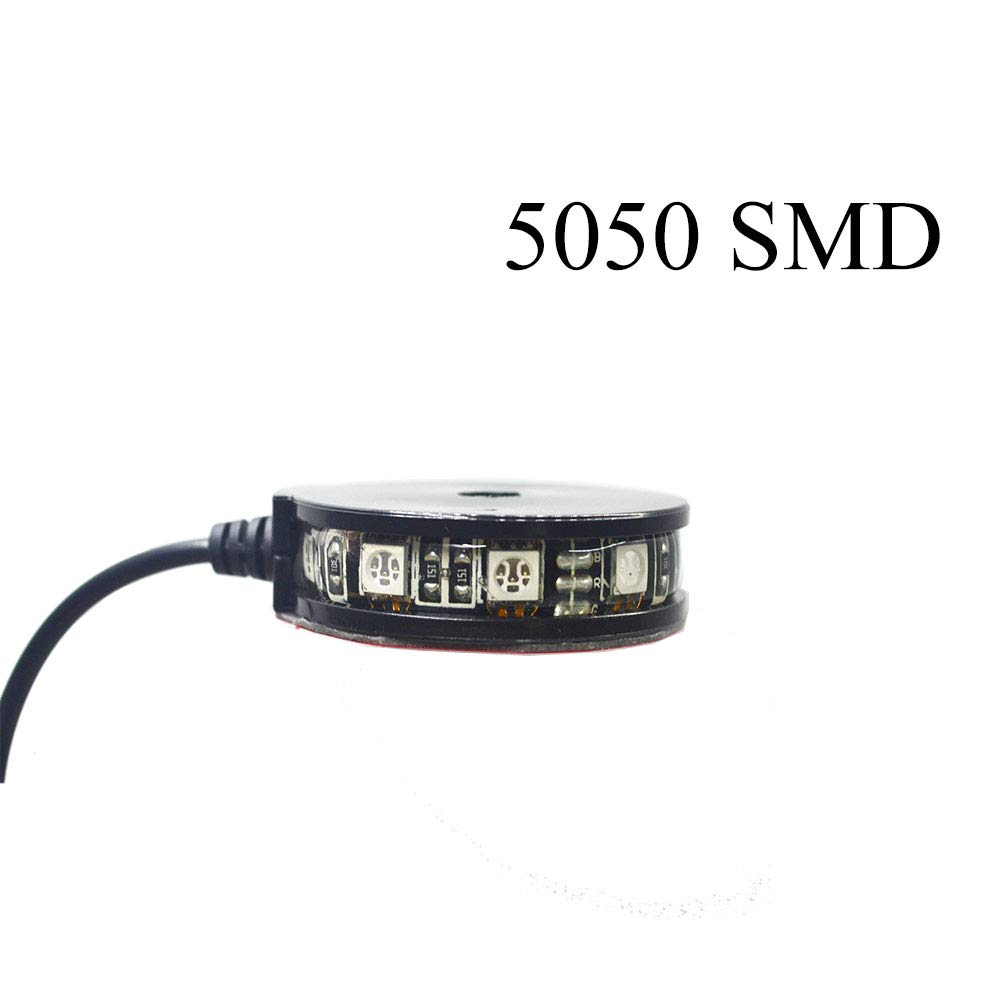 RGB Motorcycle Wheel Light Kit - 2pc LED Underglow for Bike, ATV, SUV