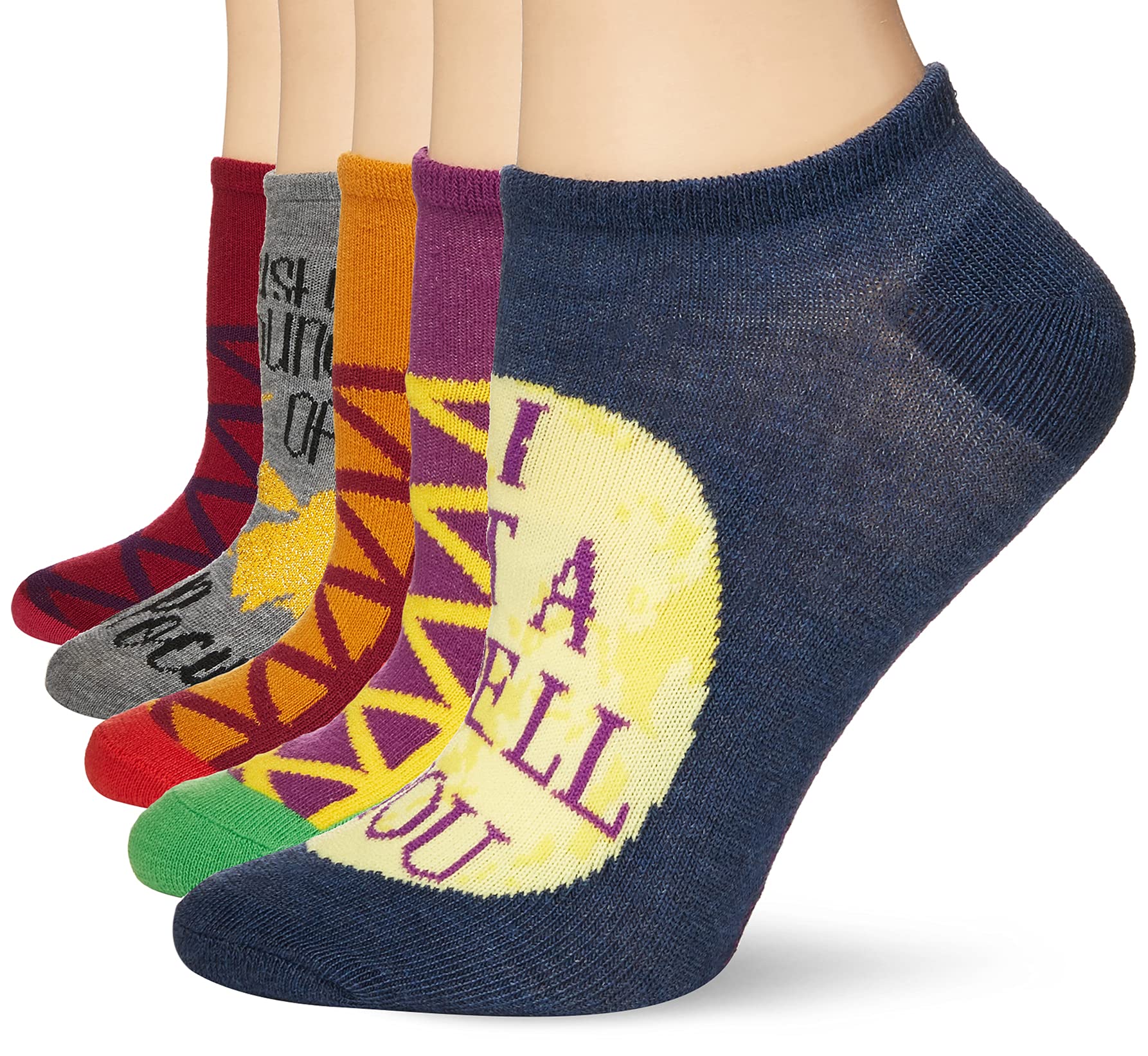 Disney Hocus Pocus Women's 5-Pack No Show Socks - Invisible Comfort for Sneakers & Loafers | Perfect for Cosplay, Halloween & Everyday Wear