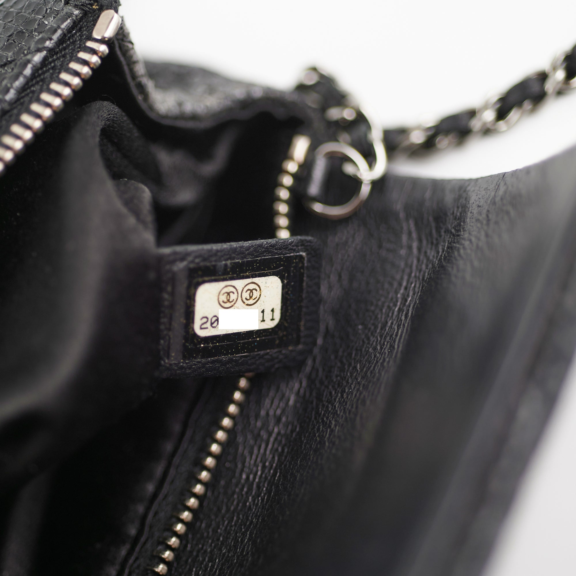 Chanel Black Glittered Calfskin Chain Crossbody Shoulder Bag Wallet - Luxury Evening Clutch for Parties & Date Nights