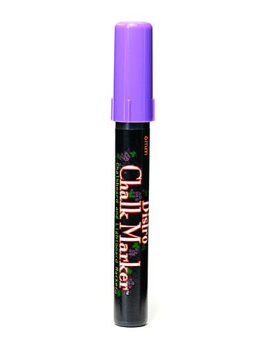 Marvy Uchida Bistro Chalk Markers - 6 Pack Violet Broad Tip Markers for Chalkboards, Glass, Windows & DIY Crafts - Non-Toxic, Vibrant Colors for Restaurants, Cafes & Home Decor