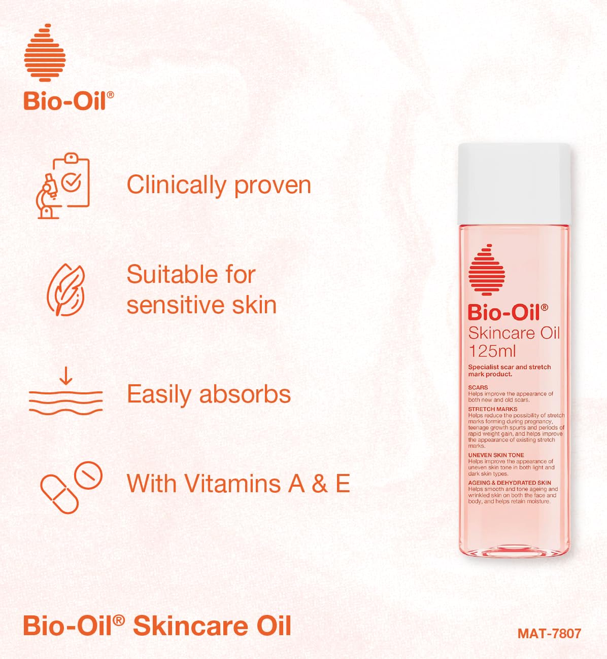 Bio-Oil Skincare Oil for Scars & Stretch Marks - Hydrating Treatment for Uneven Skin Tone - 200ml - Perfect for Post-Surgery, Pregnancy & Daily Skin Care