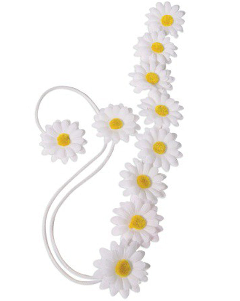 60s Daisy Headband - Vintage Floral Hair Accessory for Women & Girls - Perfect for Music Festivals, Weddings, and Boho Style Outfits