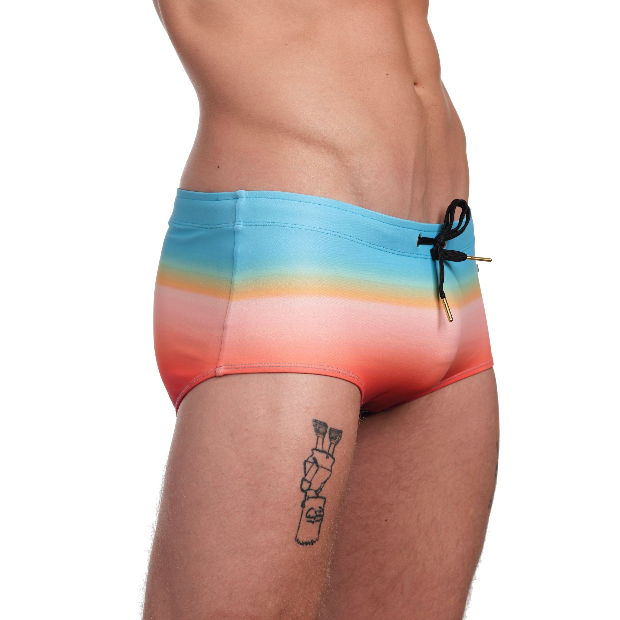 Ombre Swim Trunks for Men - Quick Dry Beach Shorts with Pockets | Perfect for Swimming, Surfing & Summer Vacations