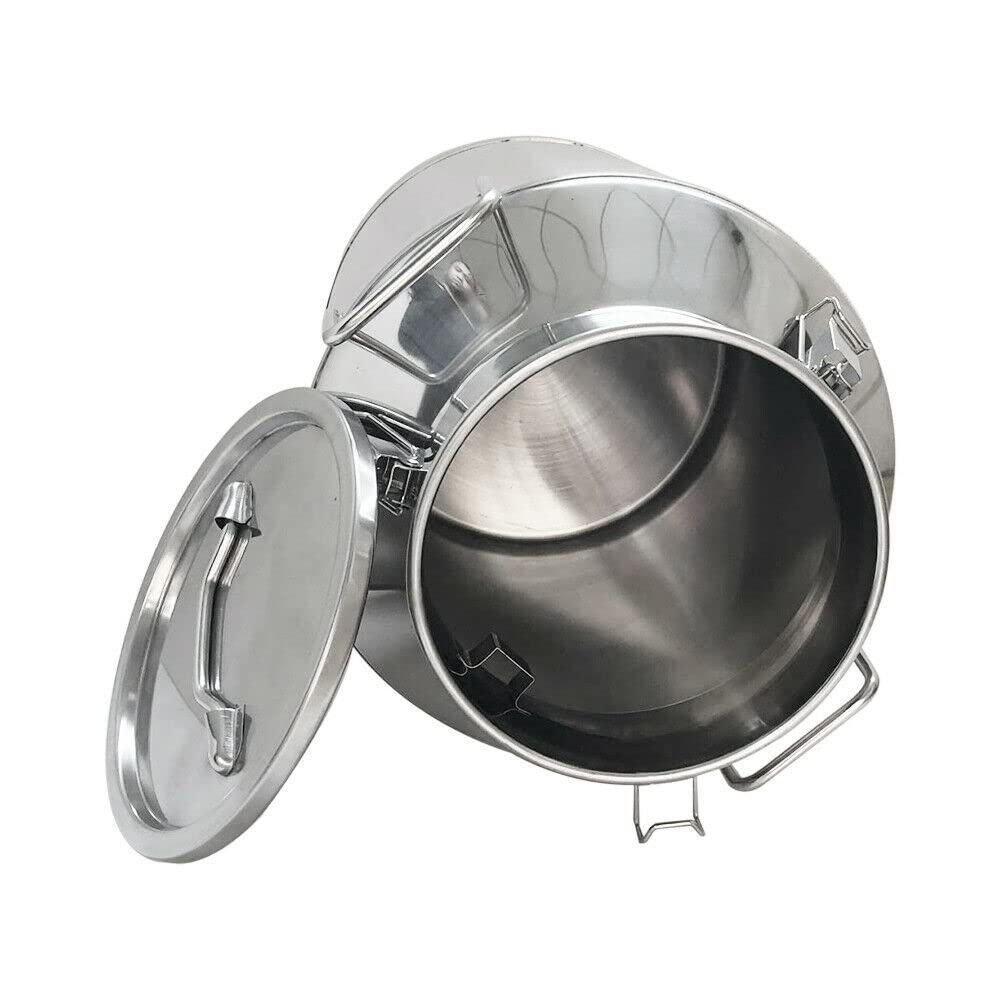 Premium Food Grade Stainless Steel Milk Transport Can & Wine Pail - 16 Gallon (60L) Sealed Lid Liquid Storage Container for Dairy, Brewing & Commercial Use - Ideal for Farm, Winery & Restaurant Applications