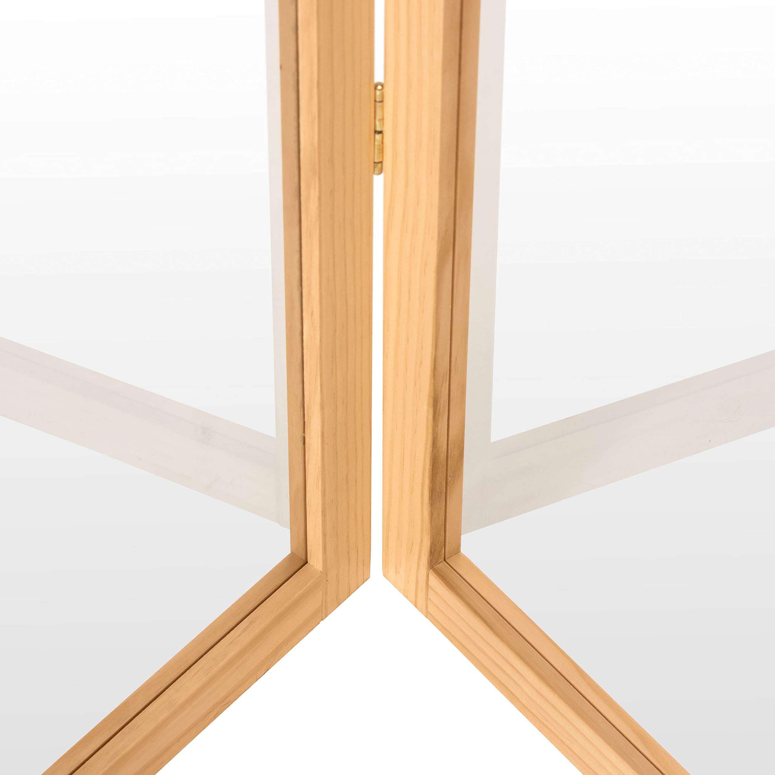 4 ft. Short Clear Plastic Partition - 3 Panel Room Divider for Office, Restaurant & Home Privacy - Shatterproof Acrylic Screen with Sturdy Base