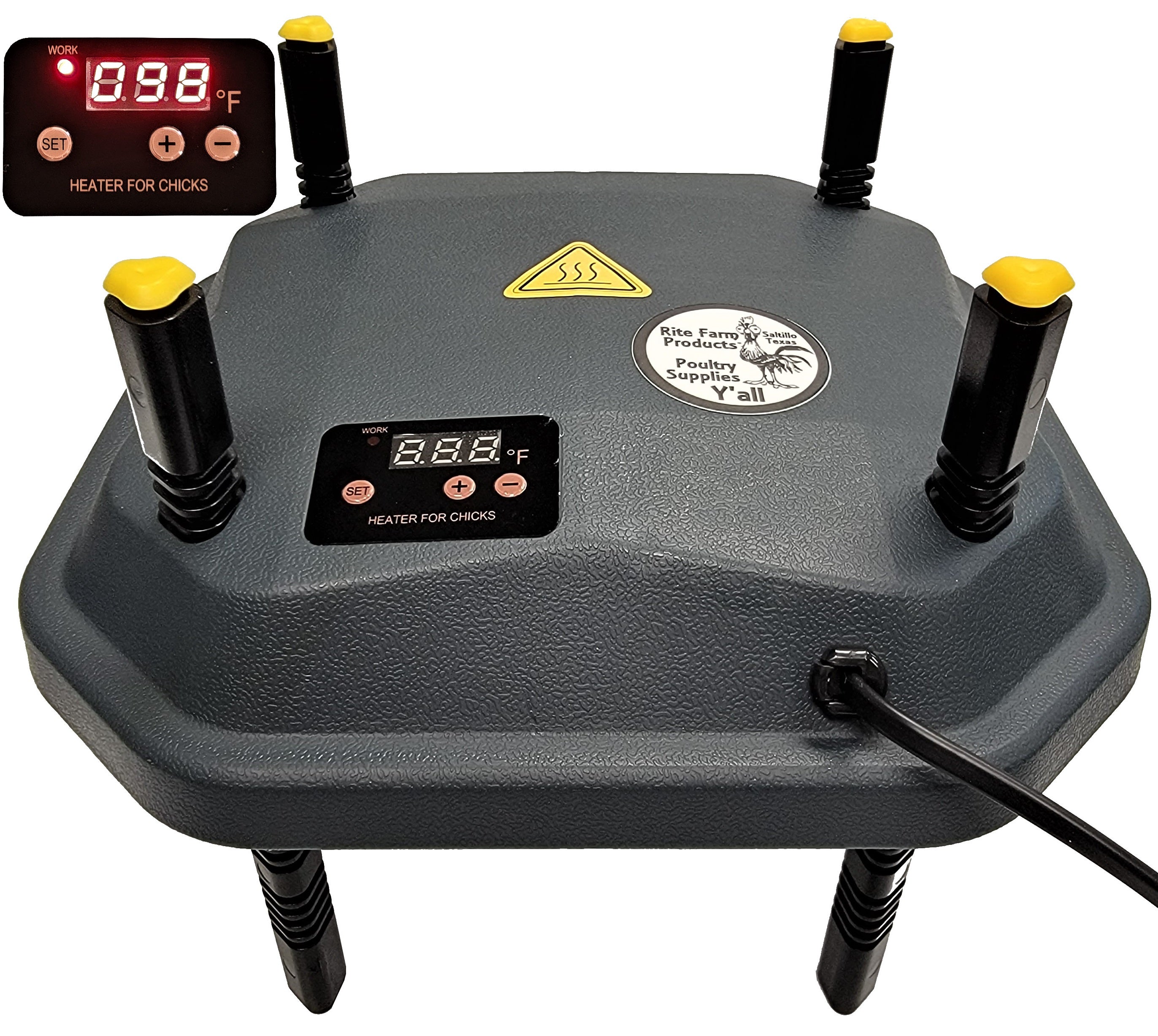 10x10 Chick Brooder Heating Plate - 13W Adjustable Digital Temperature Control for Baby Chicks & Poultry - Ideal for Coops, Hatcheries & Backyard Farming