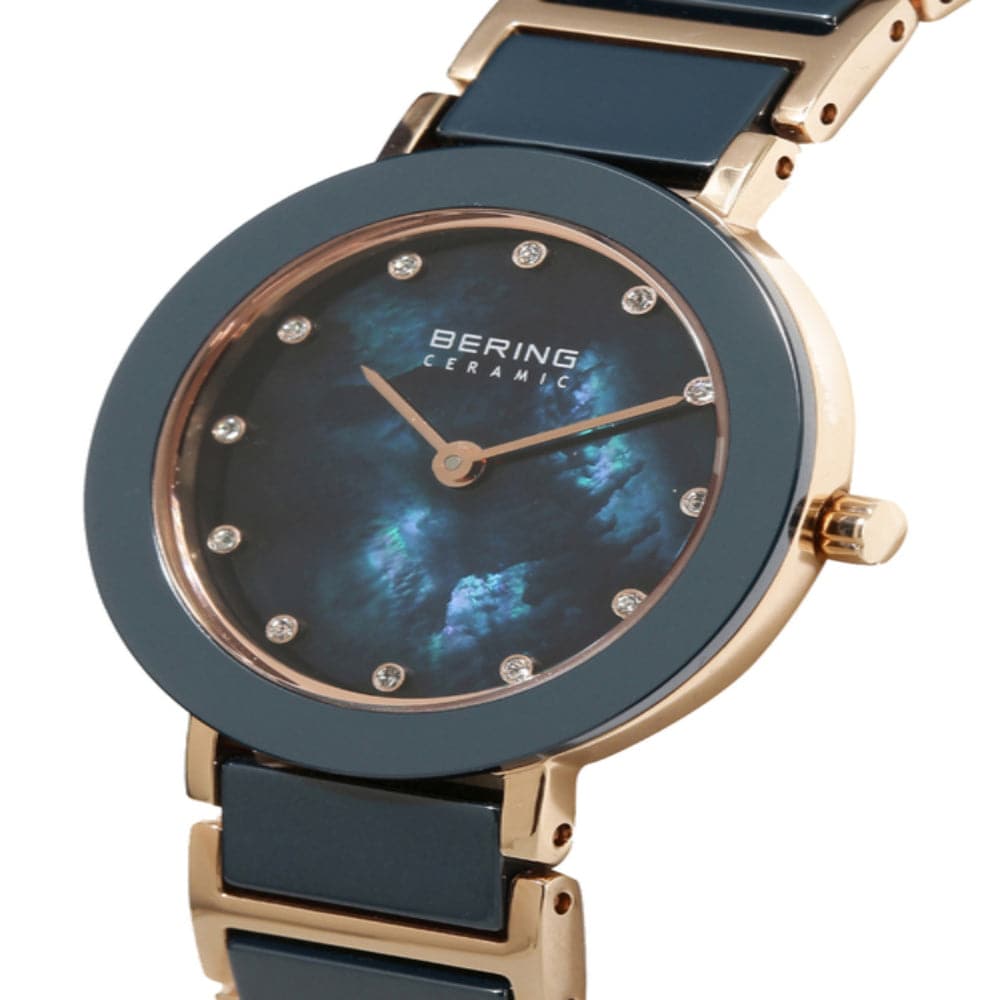 BERING 11429-767 Ceramic Women's Watch - Luxury Waterproof Ladies Wristwatch with Stainless Steel Band, Elegant Dress Watch for Business, Party & Everyday Wear