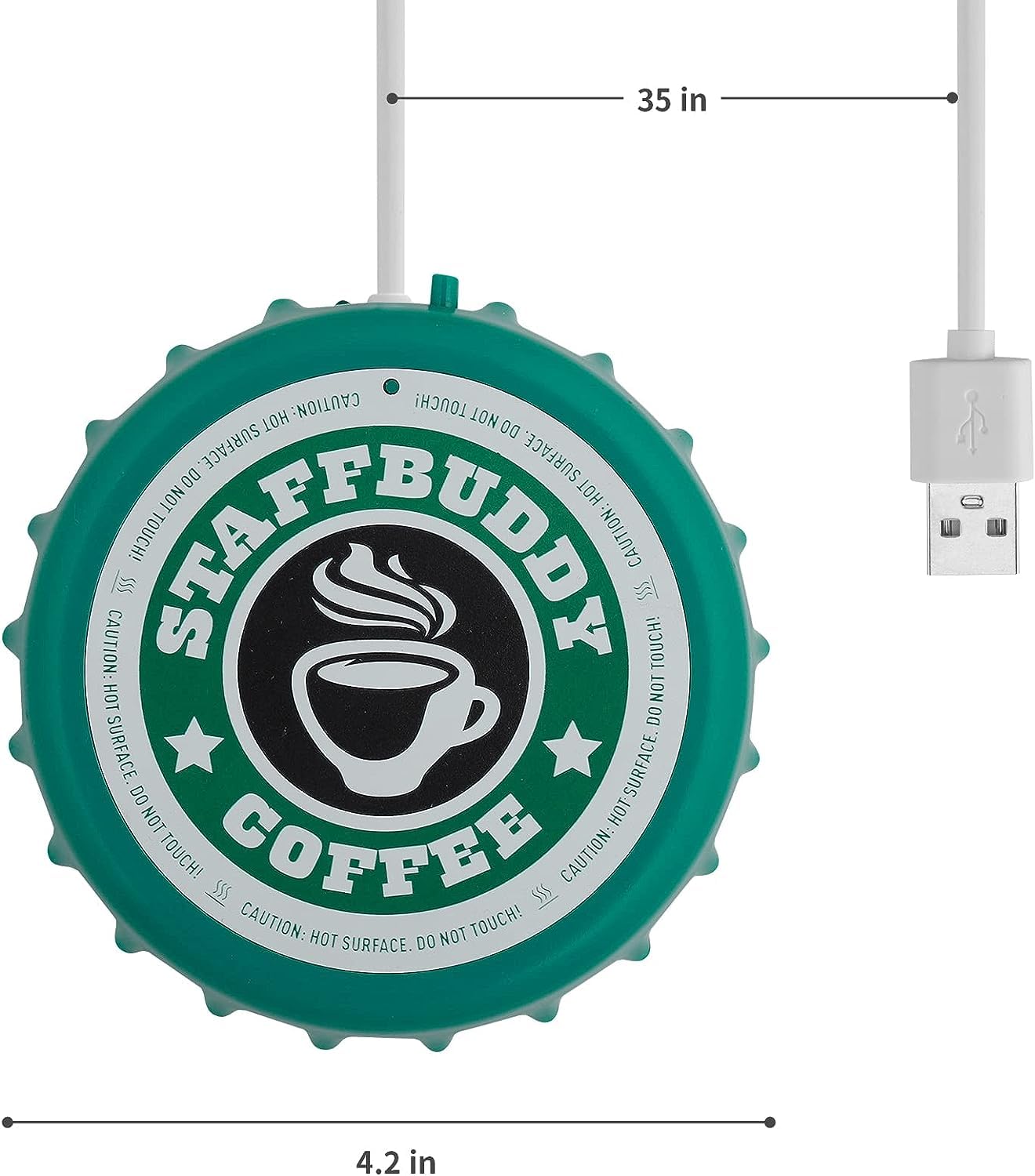 Electric Coffee Mug Warmer - Keep Coffee, Tea, Milk & Hot Chocolate Warm - Perfect for Office, Home & Travel Use (Black)