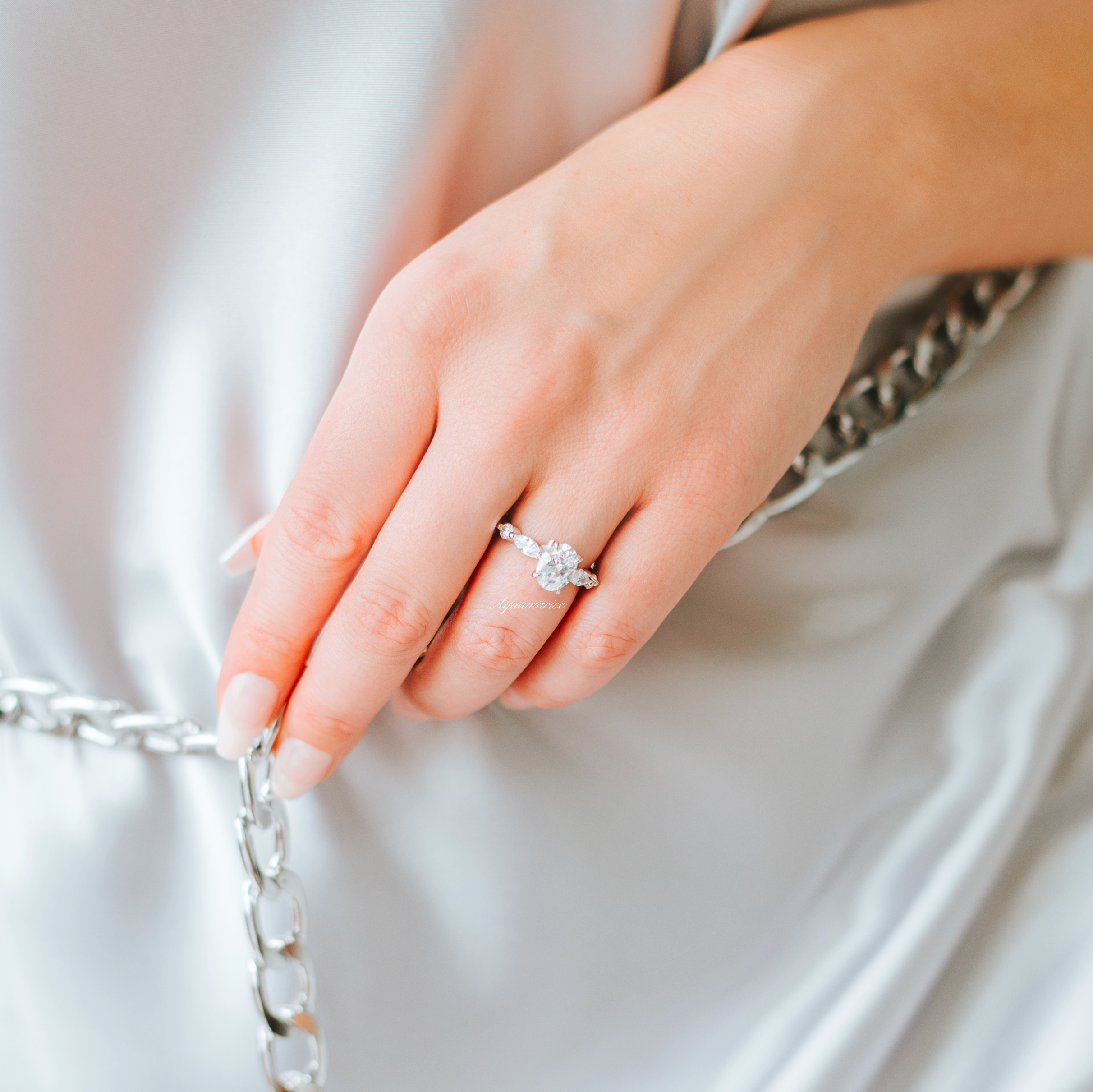Viviana Lab Grown Diamond Engagement Ring - 14K White Gold IGI Certified for Women | Perfect Proposal, Anniversary & Wedding Jewelry Gift