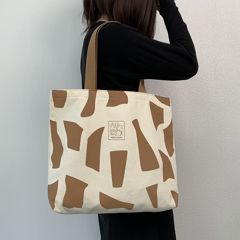Eco-Friendly Reusable Canvas Tote Bag with Inside Pocket - Durable Shopping & Grocery Bag for Women, Perfect for Grocery Shopping, Beach Trips & Everyday Use