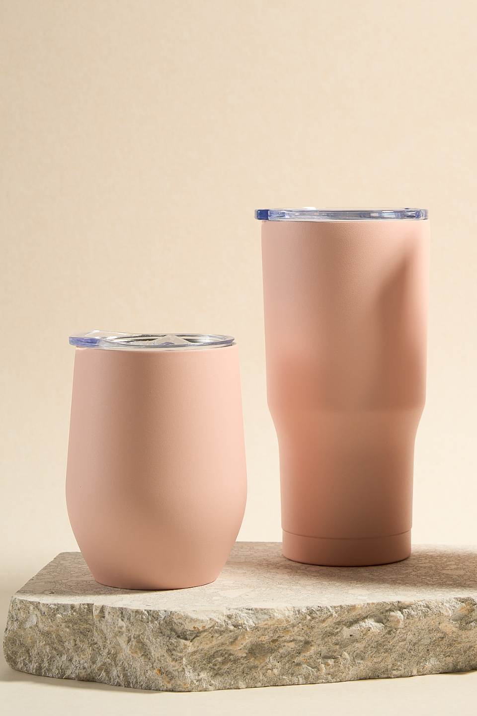 Blush Pink Stainless Steel 350ml Insulated Coffee & Wine Tumbler - Double Wall Vacuum Insulation for Hot & Cold Drinks - Perfect for Office, Travel & Outdoor Activities