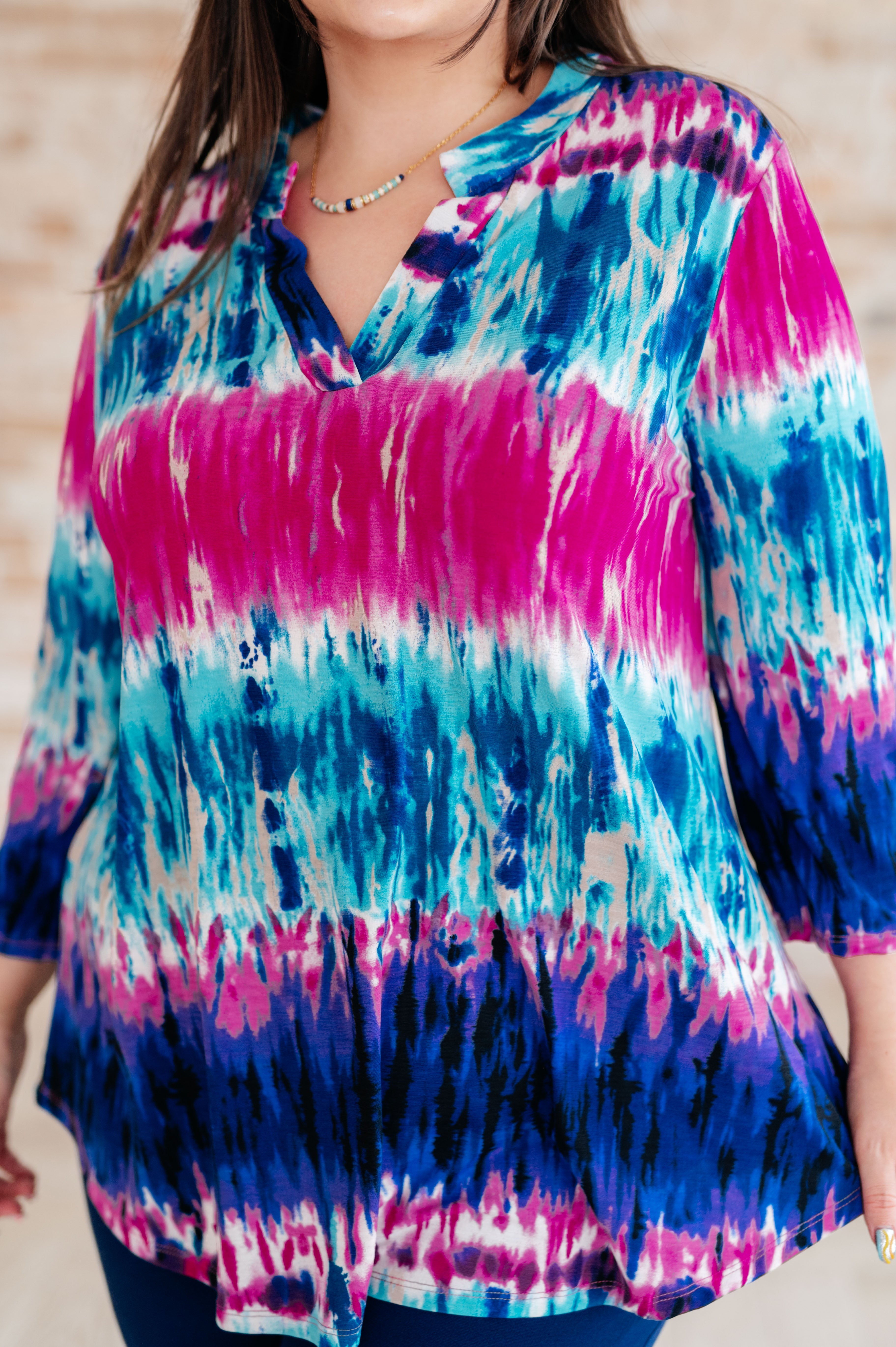 Lizzy Tie Dye Women's Tops - Trendy Casual & Festival Wear for Summer Outfits, Beach Days & Music Events