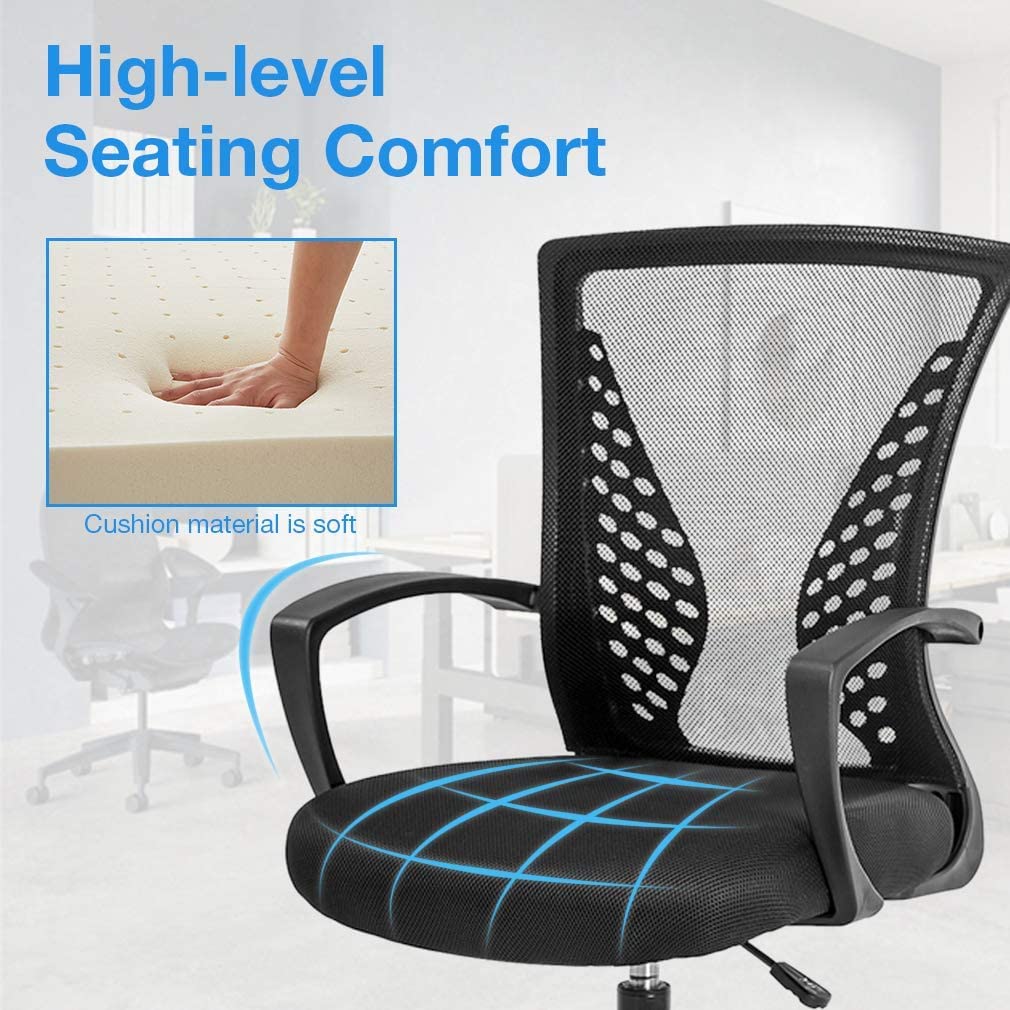Ergonomic Adjustable Height Drafting Chair with Lumbar Support & Foot Ring - Mesh Office Chair for Standing Desk, Computer Work & Reception Areas - Perfect for Architects, Designers & Long Work Sessions