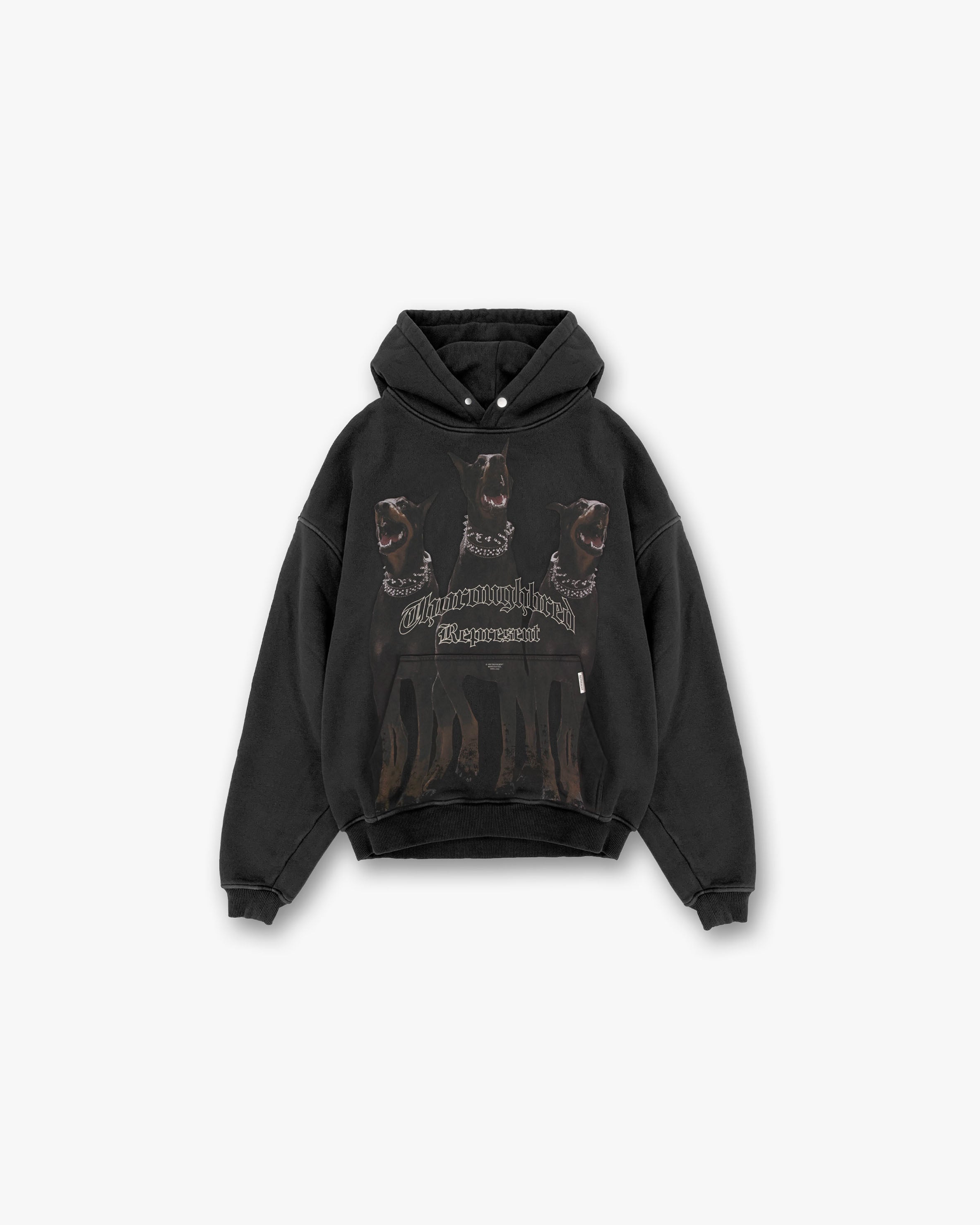 Vintage Black Thoroughbred Hoodie - Soft & Stylish Pullover for Men & Women - Perfect for Casual Wear, Gym, and Outdoor Activities