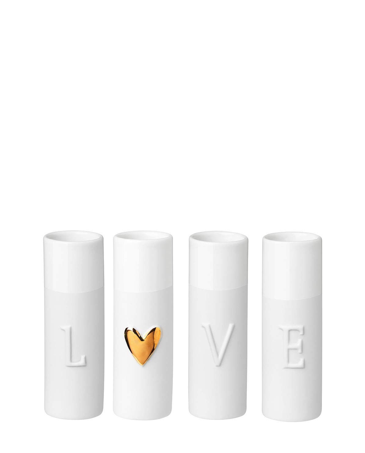 Mini Vases Set of 4 - Small Decorative Flower Vases for Home, Office, Wedding & Table Centerpiece Decor