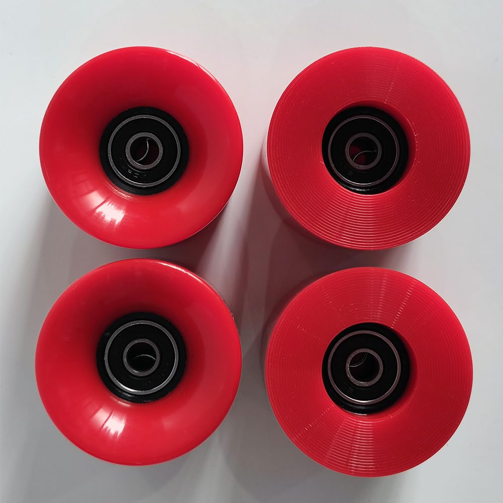 60mm 80A Cruiser Wheels with ABEC-9 Bearings for Skateboards & Penny Boards - Smooth Ride for Commuting