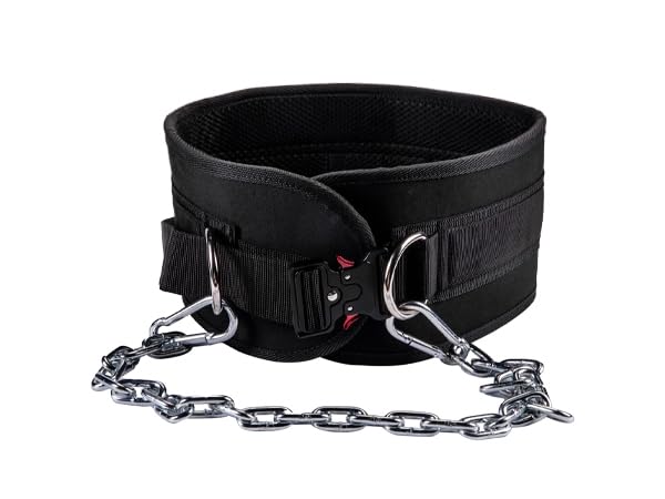 MANUEKLEAR Quick Locking Dip Belt - Heavy Duty Weightlifting Belt for Men & Women - 40 Inch Chain Powerlifting Belt for Gym & CrossFit Training