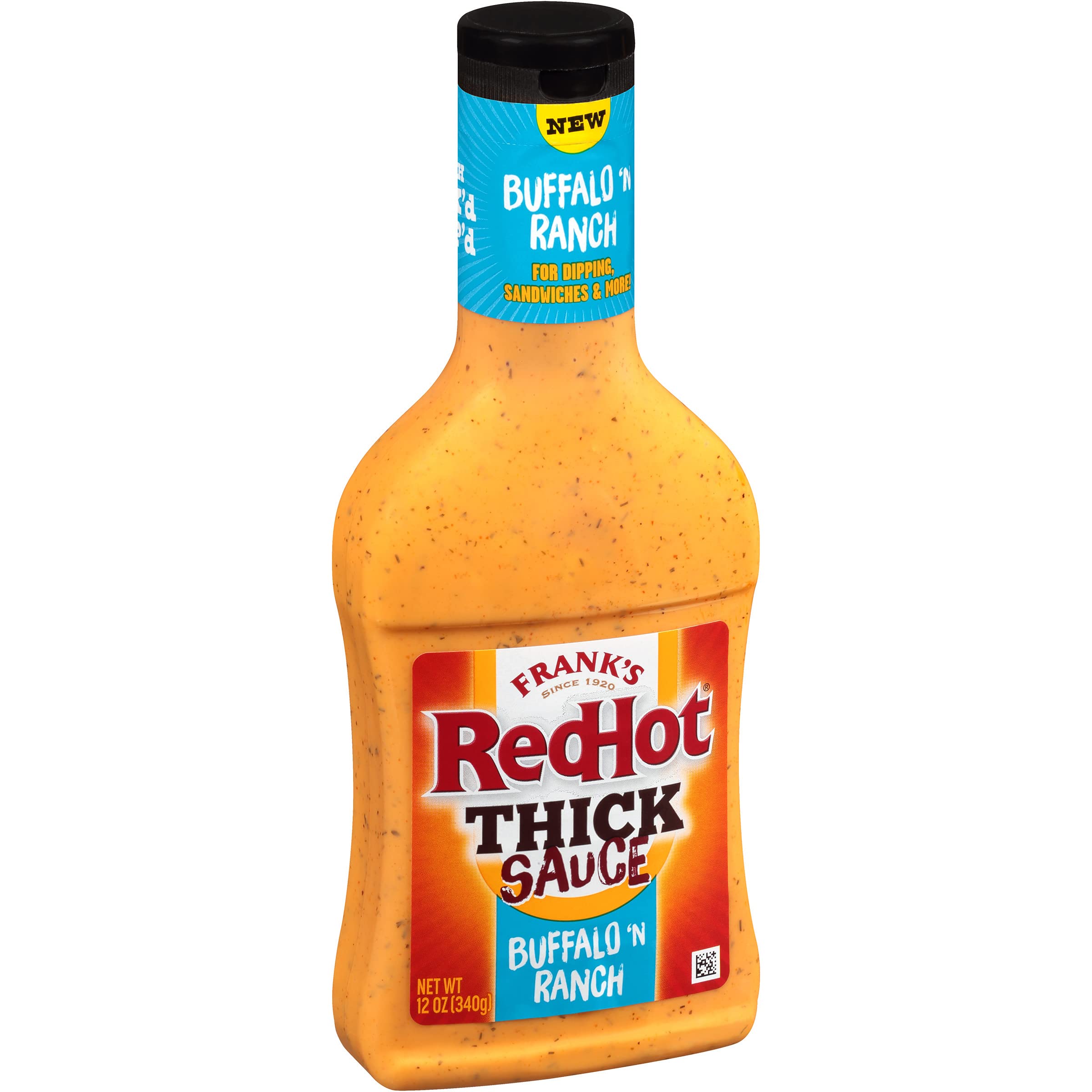 Frank's RedHot Buffalo 'N Ranch Thick & Spicy Hot Sauce - 12 oz Bottle (Pack of 6) | Perfect for Wings, Dips & Game Day Snacks | Authentic Buffalo Flavor